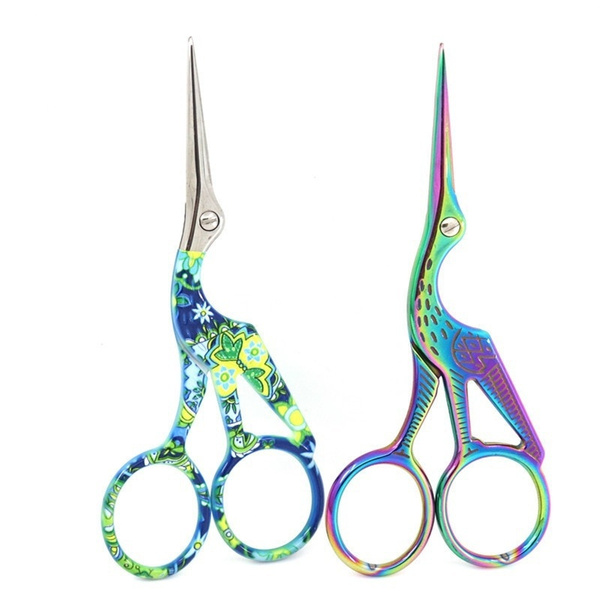 Small Scissors Handcraft Scissors, Sewing Scissors Crane / Stork