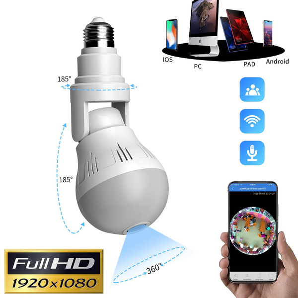 1080P Wireless WiFi IP Camera Bulb HD Home Wireless Surveillance