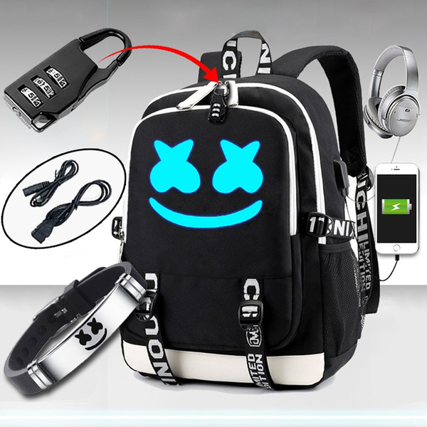 Marshmello Backpack - DJ Music Gaming Game Mask School Work Bag Rucksack  Fan | eBay