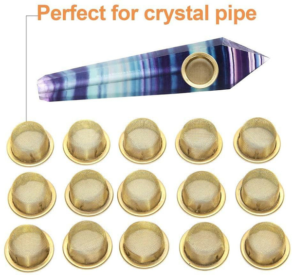 25/50 Counts Brass Smoking Pipe Screens, 1/2" Tobacco Pipe Screen