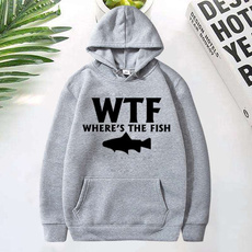 Casual Hoodie, wtfpullover, Long Sleeve, fish