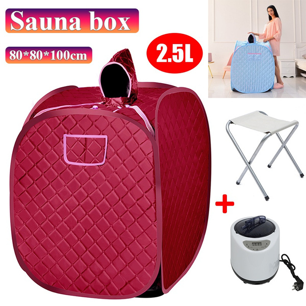 80*80*100cm 2.5L Sauna Box For Single Use With Steam Generator, Portable Personal Steam Sauna
