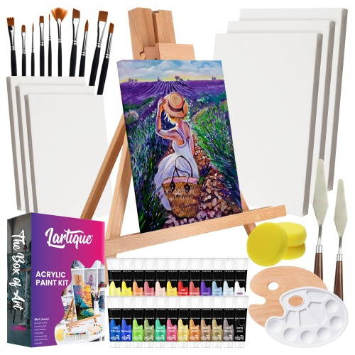 Lartique 48 Piece Painting Supplies kit Complete Painting Kits for