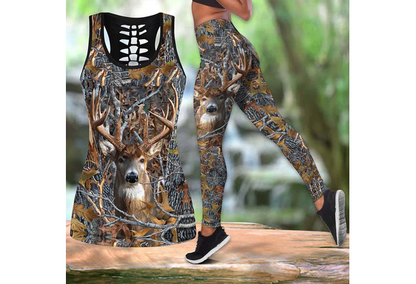 Wolf Hunter 3d Over Printed Yoga Legging Pants & Tank Top Womens Sport Vest  Suits 4 Colors Suit Xs-8xl - Pants & Capris - AliExpress