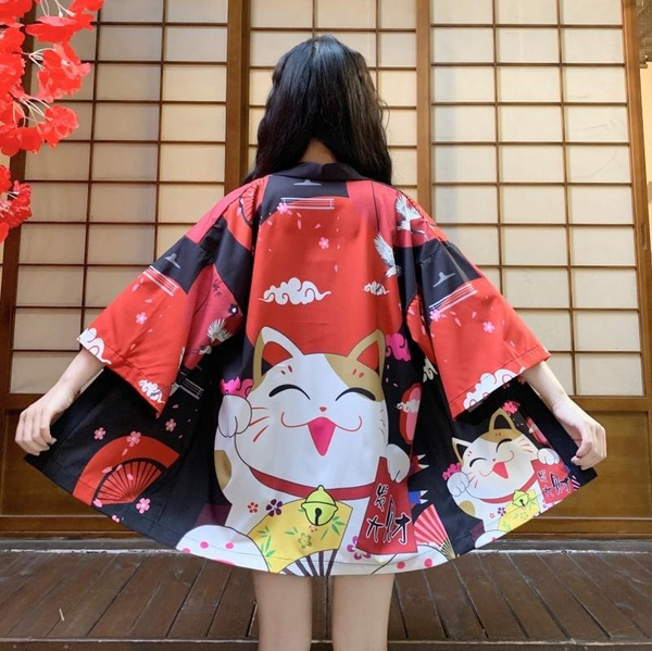 Men Kimono Cardigan Japanese Jacket Coat Yukata Retro Haori Loose