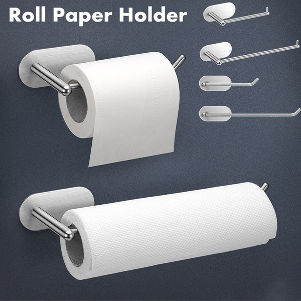 NEW Self Adhesive Toilet Roll Holder Paper Toilet Holder Bathroom Stick on  Wall