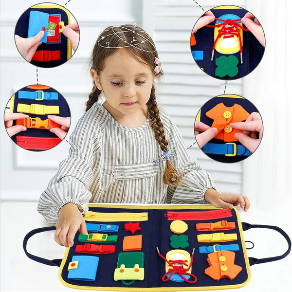 Felt Busy Board Juguetes Montessori Para Niños Pequeños De Felt Busy Board Juguetes Montessori Para Niños Pequeños De