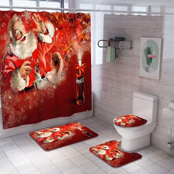 Custom Coca Cola Waterproof Polyester, Bathroom Coca Cola Shower Curtain