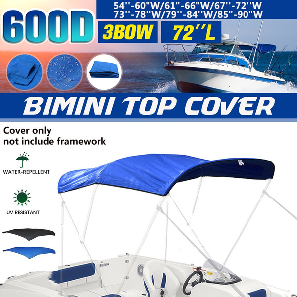 2 Colors High Quality 600D Boat Pontoon 3 Bow Bimini Top Replacement