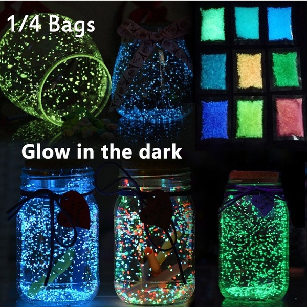 Colorful Beautiful Fluorescent Sand Glow in the Dark Home Decorating J9V2 