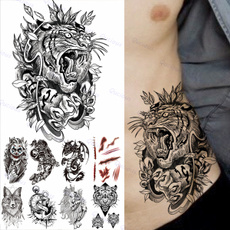 tattoo, Waist, tigertattoo, Tattoo sticker