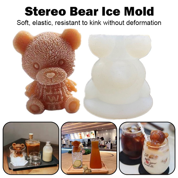 3D Bear Mold Silicone Frozen Cube Mold Craft Soap DIY Chocolate