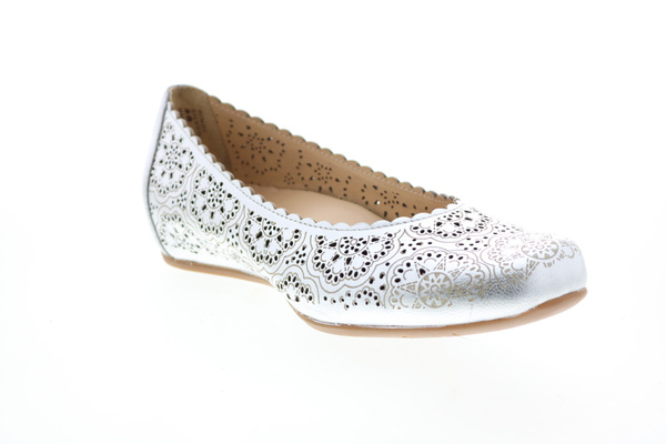 Earthies Bindi Metallic Leather Bindi-slv Womens Silver Ballet Flats 