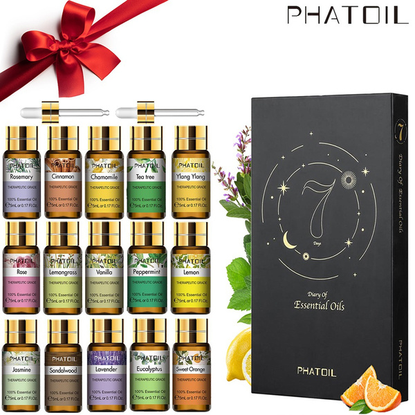 PHATOIL 15pcs Essential Oils Gift Set Natural Plant Lavender Aroma