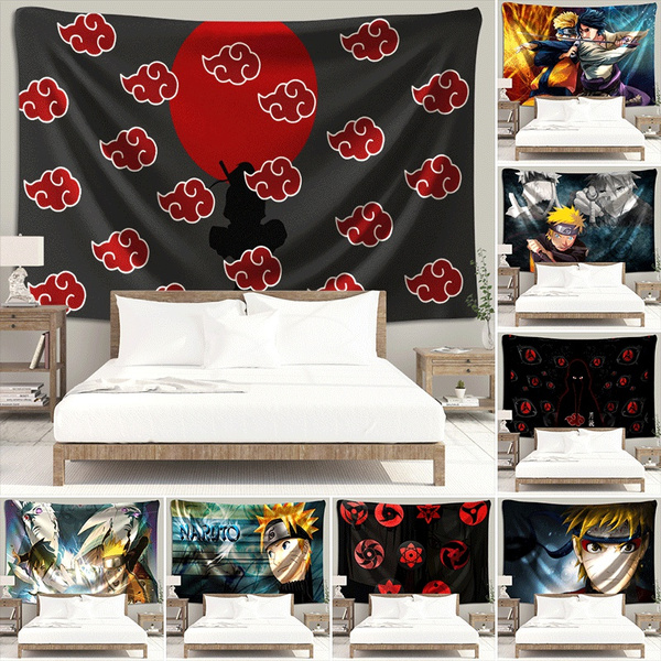 Anime Naruto Akatsuki Red Cloud Uchiha Sharingan Tapestry Wall ...