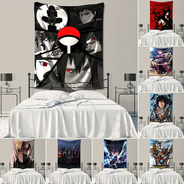 Japanese Anime Naruto Uchiha Clan Tapestry Wall Hanging Tapestry Decor