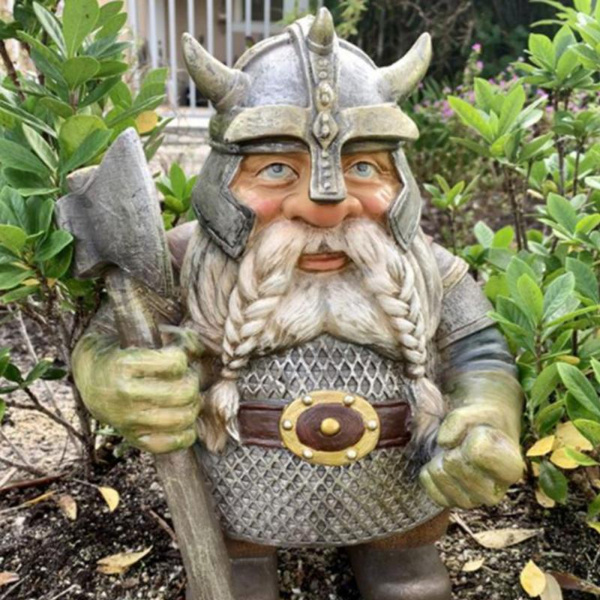 Garden Decor Viking Victor Norse Dwarf Gnome Viking Pirate Resin Statue