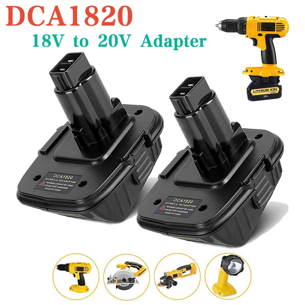 Battery Adapter Converts Dewalt 20V MAX Li-Ion Batteries To 18V Tools (DCB200 Series)