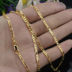 Chain Necklace, 18kgoldnecklace, Joyería de pavo reales, Chain