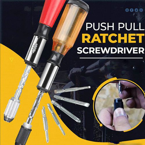 Push Pull Ratchet Screwdriver,Spiral Ratchet Screwdriver,Multi