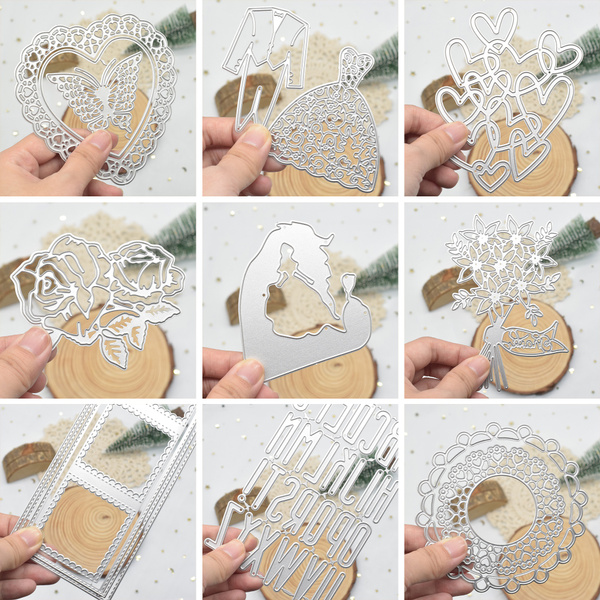Heart Lace Metal Cutting Dies Stencils DIY Scrapbooking Album Paper Card Craft