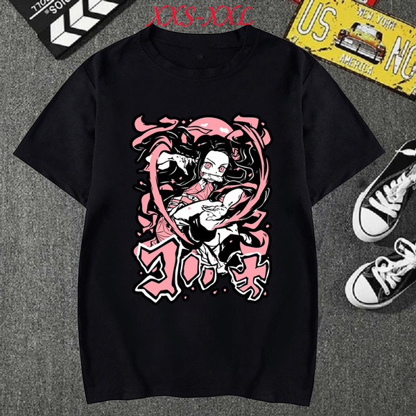 Anime Desenho Camiseta Kimetsu No Yaiba Roupas Streetwear Estampa