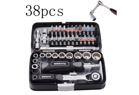 38pcs Mini Ratchet Wrench Set 1/4
