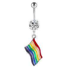 rainbow, navel rings, Star, Jewelry