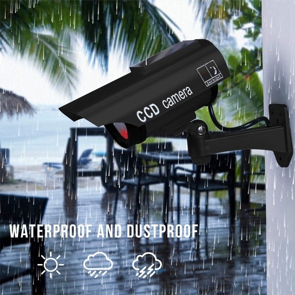 Solar power dummy camera security waterproof fake camera outdoor indoor