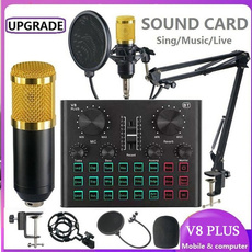 Microphone, livesoundcard, soundcardset, microphonebracket