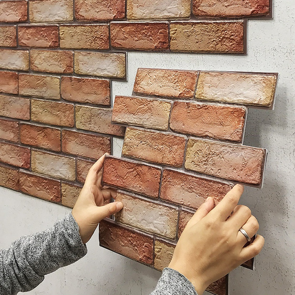 New 3D Stereo Wall Stickers Self-adhesive Wallpaper Waterproof Creative Mosaic 