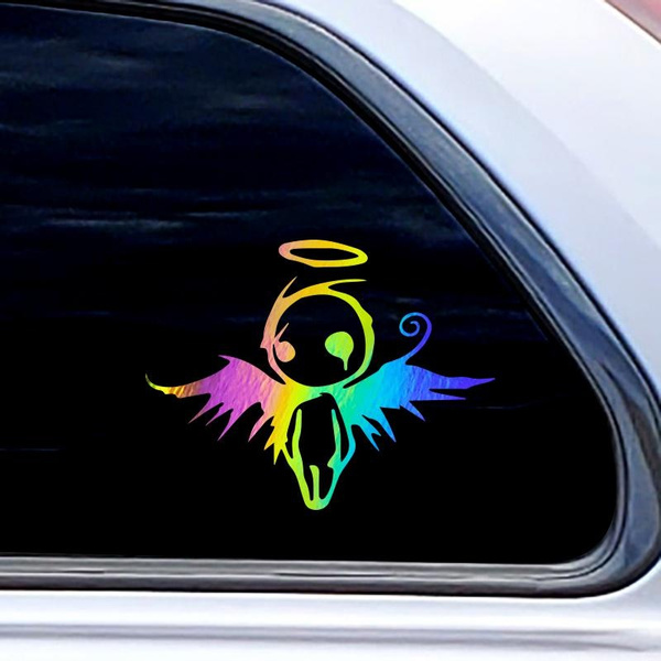 Gothic Dark Fallen Angel of Death Sticker Car Door Window Bumper Fuel ...