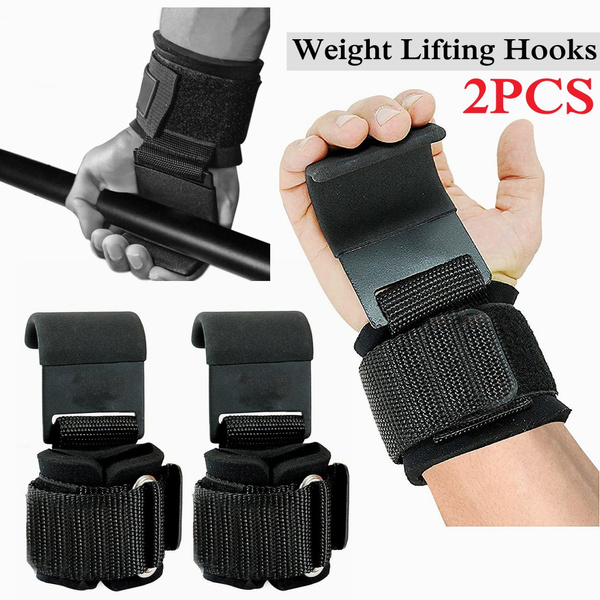 Weightlifting Rod Hooks Heavy-Duty Wrist Wraps Weightlifting