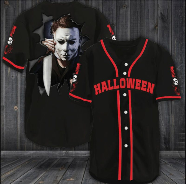 Personalized Scary Michael Myers Pumpkin Twisted Tea Baseball Jersey Shirt