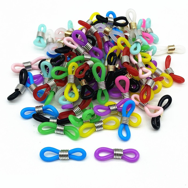 EXCEART 100 pcs Chain Buckle Plastic Jewels Clear Glasses Chain Necklaces  Glasses Chain Links c Clips for Rubber Band Bracelets Quick Link Chain