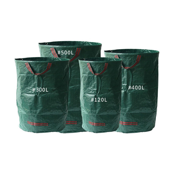 500L/300L Large Garden Waste Bag Yard Leaf Weeds Grass Rubble Trash Bag
