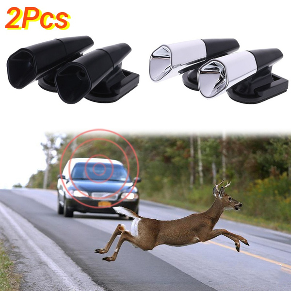 2 Pcs Car Animal Deer Alarm Repellent Car Animal Deer Warning Whistle Car  Safety Alarm Device Silver/black | Wish