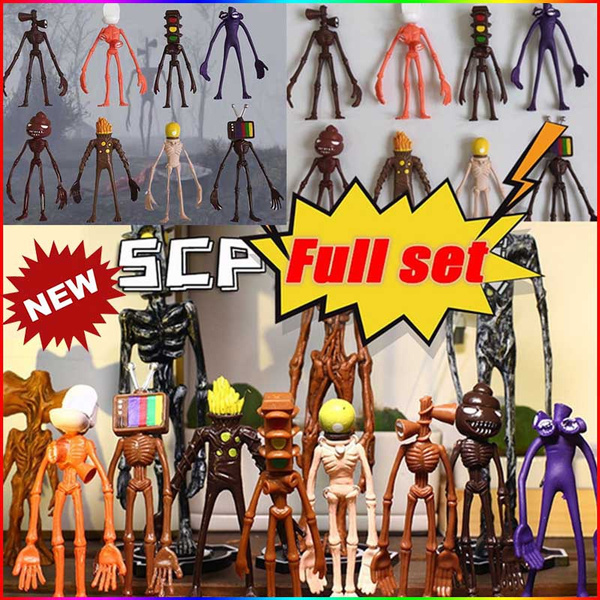 8 Peças De Siren Head Action Figure Toy Sirenhead Model Doll