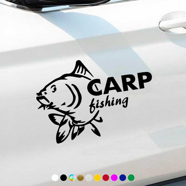 1PC Carp Fishing Funny Reflective Waterproof Car Sticker Vinyl Decal For  Auto Car Stickers Styling