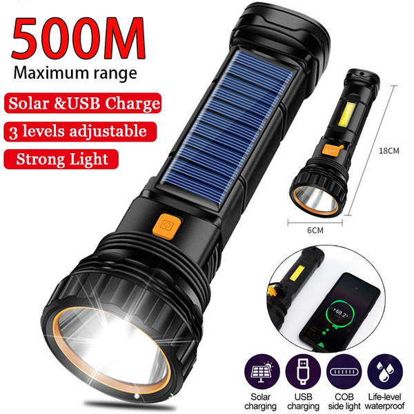 solar charge flashlight