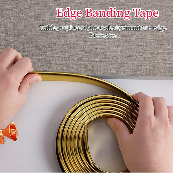 Shiny Edge Banding Tape U-shaped Veneer Strip Furniture Border Table Corner  Protector PVC Waterproof Material