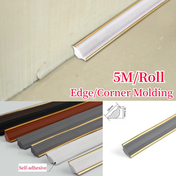 5M Flexible Self-adhesive Wall Molding Trim Caulk Strip Line Edge Corner  Decor