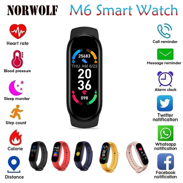 2022 M6 Smart Watch Men Women Sports Bracelet Bluetooth Smartwatch Heart  Rate Fitness Tracking For Apple Xiaomi Android Watches