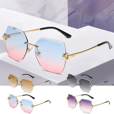 retro sunglasses, Fashion Sunglasses, polygonalsunglasse, rimlesssunglasse