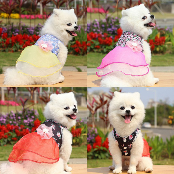 Pineapple Luau Dog Harness Dress with Matching Leash