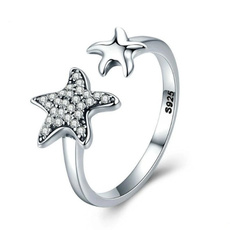 Fashion, 925 sterling silver, Gifts, starfish