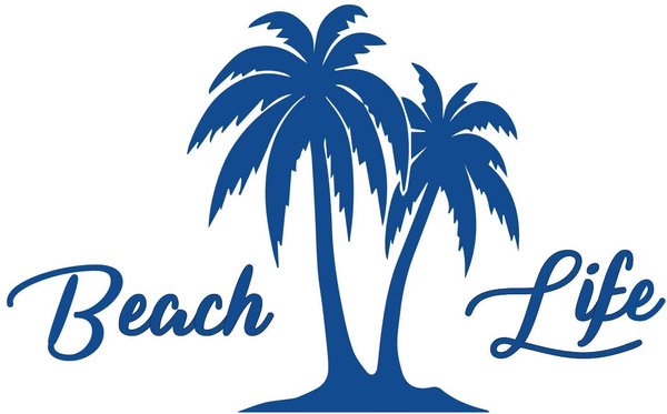 Beach Life Palm Trees Island Vinyl Decal Sticker Car Window Bumper Die ...