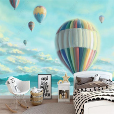 Beautiful, hotairballoon, bedroomdecorationallpaper, Home & Living