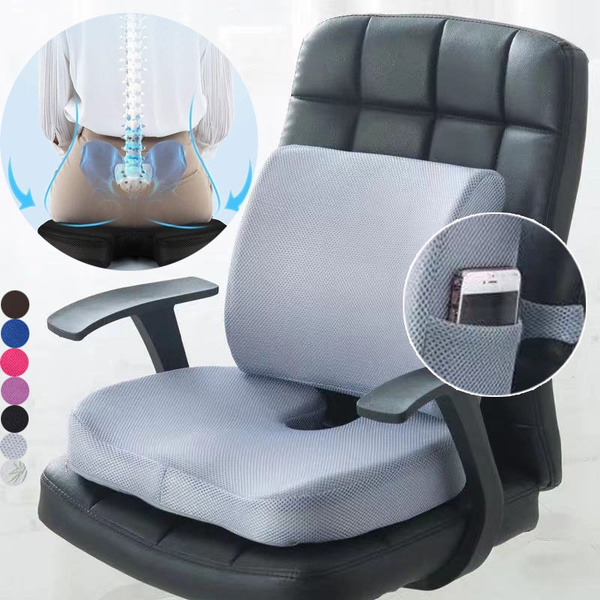 Ortho Comfort Seat Cushion + Ortho Back Lumbar Pillow