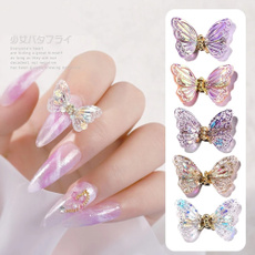nail decoration, butterfly, Flying, art